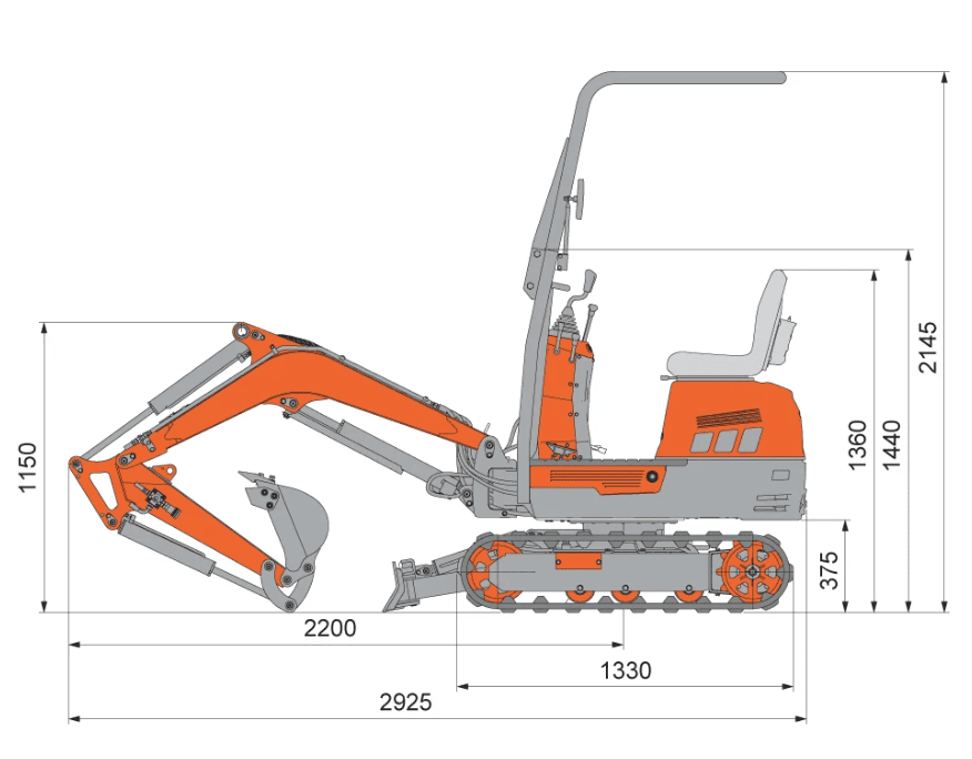 2200lb Compact Mini Excavator - Image 7