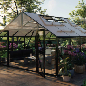 Nordic Series 13'x20' Greenhouse with Tempered Glass and Polycarbonate Roof