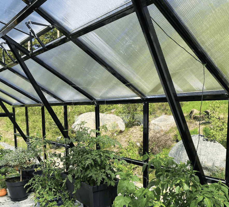Nordic Series 13'x20' Greenhouse with Tempered Glass and Polycarbonate Roof - Image 3